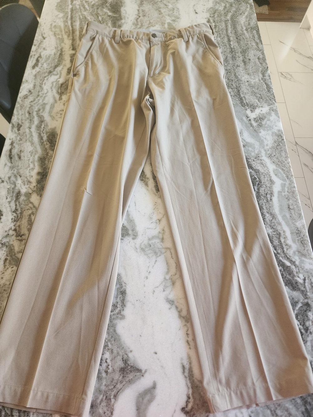 adidas Men's Khaki Straight-Leg Performance Pants